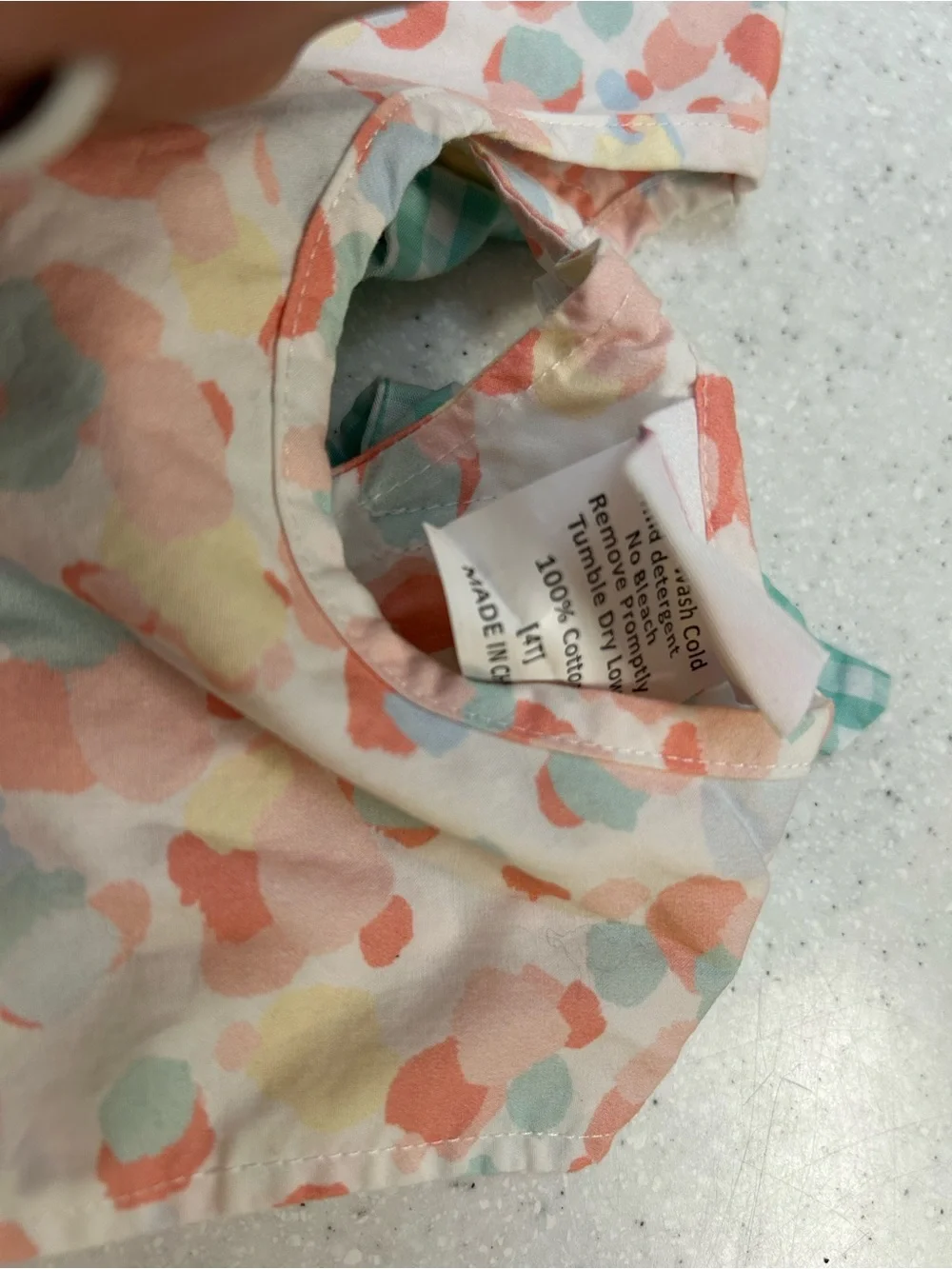 Stitchy Fish Girls Floral Tiered Dress Pink Green Size 4T